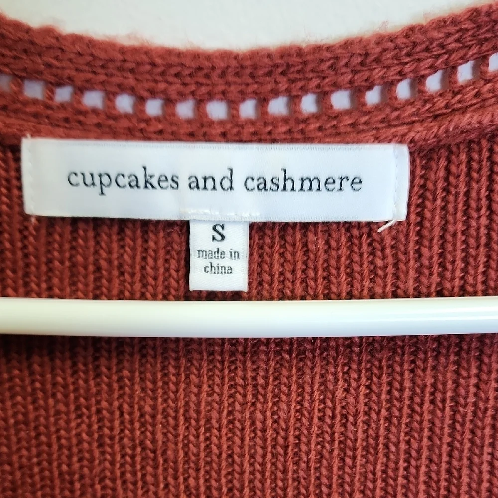 cupcakes & cashmere Rust Lace-Up Mini Dress